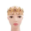 Bröllopshårsmycken Algeriska brudtillbehör Metall Guldpläterad Tasselkedja Etiopiska Tiara Ladies Crown Party Gifts 230609