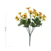 Decorative Flowers 22 Heads Autumn Silk Daisy Bouquet Christmas Decorations Vase For Home Wedding Household Products Artificial