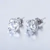 Brincos Stud 1ct Moissanite Clássico Prata Esterlina 925 Estilo Simples Lab Diamond VVS1 Jóias Com Certificado