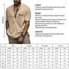 القمصان غير الرسمية للرجال dihope كبير الحجم العادي t-shirt t-shirt v-neck beach button أسفل زر الكتان القطن الفضفاضة cardigan s-5xl