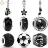 För Pandora Charms Sterling Silver Pärlor Black Series Cat Eye Glass Bead Crystal SLR Camera Glasses