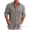 Mens camiseta plus size masculina roupas 3xl 4xl 5xl camisetas de linho de manga longa Casual de linho de algodão masculino masculino masculino tops soltos camisetas ilusory963