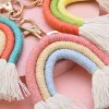 Party Regenboog Sleutelhanger Macrame Weven Regenboog Kwastje Sleutelhangers Auto Sleutelhanger Houder Sieraden Voor Tas Portemonnee Portemonnee Vrouwen JN09