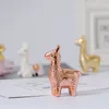 Oggetti decorativi Figurine Cute Gold White Rabbit Sheep Ceramica creativa Ornamento Lovely Alpaca Table Home Decoration Office Desktop Decor 230608