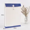 100 pièces A4 brun papier Kraft porte-fichiers enveloppe sacs Document stockage organisateur enveloppes avec chaîne école bureau dossier sac