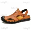 Sandales Sandales pour hommes 2023 chaussures décontractées pour hommes été en plein air mode sandales en peau de vache pour hommes chaussures surdimensionnées best-sellers T230609