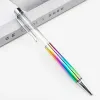 DIY Empty Stick Pens 2-en-1 Slim Crystal Diamond Stylos à bille Glitter Stylus Touch Pen