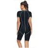 Nouvelle vente chaude dames combinaison à manches courtes fermeture éclair crème solaire UV surf plongée en apnée costume séchage rapide maillot de bain moulant