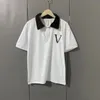 Polos masculinos Camisa de verão de algodão de alta qualidade, decote curto, polo masculino, tops, camisetas casuais, tamanho asiático M-3XL