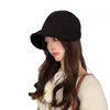 Boll Caps Chic Headbonad Autumn Winter Hat Lady Cold-Proof Sunscreen