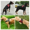 Dog Collars Leashes Harness Collar No Pull調整可能なトレーニングパッド入りベストリードウォーキングランニングランニングランニングZ0609