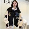 Damenjacken COZOK/ Hiphop Goth Varsity Bomber Cyber Y2k Jacke Frau Frühling Baseball Jaket Streetwear Techwear Cardigans für Frauen 230608