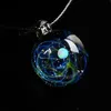 Pendentif Colliers LKO Nébuleuse Cosmique Main Opale Galaxy Pendentif En Verre avec Corde Collier Hommes Femmes Couple Bijoux Saint Valentin Présent 230608