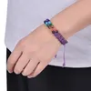 6mm Tigerauge Amethyst Howlith 7 Chakra Heilkristallstein Doppellagiges Armband handgeflochtenes Baum des Lebens Armband