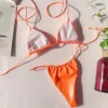 Vrouwen Badmode stijl voorverwarmen Europa en Amerika pu lederen bikini sexy dames split badpak vijf kleuren YY-5 230608