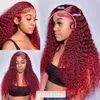 Hair pieces Deep Wave 99j Burgundy Lace Front 13x4 13x6 Hd Frontal 360 Full Human Pre Plucked Brazilian 230609