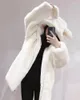 Giubbotti da donna Peluche Addensato Imitazione Lana 2023 Autunno Inverno Con Cappuccio Ragazze Allentato Orecchie da Orso Carino Versatile Cappotto Medio Lungo con Cerniera