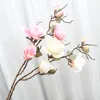 Decorative Flowers 78cm White Pink Orchid Silk Artificial Flower Decoration Bouquet Wedding Party Home Fake DIY Art
