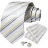 Бобовые галстуки мода полосатый для мужчин галстук для запонок настройки формальной деловой свадебной рубашки аксессуары Mens Gift Dibangue