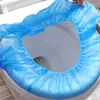 Toilet Seat Covers 10Pcs Portable Disposable Elastic Pads Travel Accesssories Trip Essentials Non-woven Fabric Commode Cushion