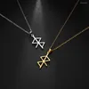 Pendant Necklaces Rune Amulet For Love And Peace Small Charms Necklace Stainless Steel Fashion Norse Viking Runes Collection