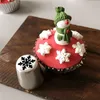 Bakvormen 4 stks Set Cream Nozzle Cake decoreren tools Gebak bakkerij accessoires Cupcake Russische Icing Piping Nozzle Tips Bakvormen Kerst 230608