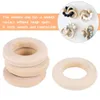 Jewelry Pouches 150 Pcs 25 Mm/1 Inch Wooden Craft Ring Unfinished Rings Circle Wood Pendant Connectors For DIY Projects