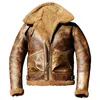 Men's Leather Faux J107 Cidu European US Size High Quality Super Warm Genuine Sheep Coat Mens Big B3 Shearling Bomber Military Fur Jacket 230608