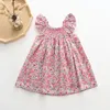 Vestidos para meninas bebê europeu América criança criança vestido de menina marca algodão roupas de linho de verão roupas de princesa 230608