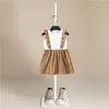 Девушка платья высококачественная одежда для малышей для девочек девочки детские детские полосатые без рукавов летнее платье детское платье для детских платьев для брендов 230608