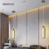 Pendelleuchten Gold Schwarz Hängelampe Minimalist LED Modernes Licht Kronleuchter für Schlafzimmer Restaurant Wohnzimmer Nachttisch Dekorativ