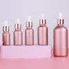 Bouteilles vides de pipette liquide E 5ml 10ml 15ml 20ml 30ml 50ml 100ml Conteneur compte-gouttes en or rose Nefbn