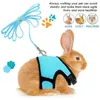 Halsbanden Riemen Huisdier Mesh Zacht Harnas Met Riem Trekkabel Vest voor kleine dieren voor Konijn Cavia Hamster Borstband Set Accessoires Z0609