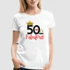 Men's T-skjortor 2023 Summer Women T-shirt 50 Fabulous Ladies 50th Birthday Years Friend Mamma Moder Present Söt