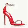 디자이너 Aquazzura Love Link Ankle Strap Sandals 신발 여성 크리스탈 펌프 파티, 드레스, 저녁 샌들 리아 EU35-43