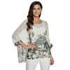 Kvinnors blusar Kvinnors bhflutter 4xl 5xl 6xl plus storlek 2023 BLOUSE Women Chic Floral Print Chiffon Shirts Sexy Off Shoulder Summer