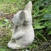 Dekorativa föremål Figurer Yoga Pose Meditation Dog Harts Staty Ornament Waterproof Prayer Zen French Bulldog Sculpture Garden Decoration Figur 230608