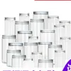 Storage Bottles 50PCS 5OZ 7OZ 10OZ 13OZ 14 Aluminum Cover Pet Transparent Plastic Bottle Seal Up Pot Wide Mouth Honey Candy Jar Food