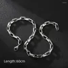 Chains Mens Necklace Oval Chain Stainless Steel Silver Color Rolo Link For Men Cuban Jewelry