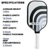 テニスラケットカーボンファイバーピックルボールパドルパドル2つのポリプロピレンハニカムのセットクッションコンフォートとグリップ230608