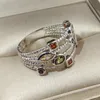 Anneaux de mariage véritable S925 timbre couleur argent pour les femmes creux bague de fiançailles Bijoux Bague cadeau Sterling Plata Bijoux 230608