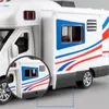 Diecast Model Car 1 30 Diecast Luxury RV Resreational автомобиль модель Metal Camper Van Motorhome Car Модель и легкая детская игрушка подарок 230608