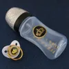 Baby Bottle 240ml Bling Bottle With Luxury Pacifier 8oz Wide Neck born Nursing BPA Free 230608