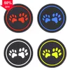 New 2Pcs Non-slip Car Water Cup Pad Cat paw footprint Rubber Mat for Bottle Holder Coaster Auto Interior Anti-skid Cup Holders