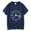 T-shirt da uomo XINYI T-shirt da uomo 100% cotone casual divertente orologio matematico Stampa t-shirt o-collo allentata estiva per uomo t-shirt manica corta top maschile 230608