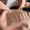 Men's Hoodies Sweatshirts Pink Classic Box Embroidery Kith Hoodie Men Women 1 1 Quality Oversized Kith Sweatshirts Streetwear Pullover 230608