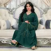 Abbigliamento etnico nero Jellaba Abaya per le donne con cappuccio Gurban Eid mussola Dubai Turchia Marocco Robe caftano caftano maniche lunghe