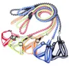 Dog Collars Leashes Reflective Pet Leash Collar Traction Harness Chain Chest Strap Medium Small Weave Rope Supplies Z0609