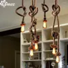 Pendant Lamps 2 Bulb Creative Personality Rope Lights DIY Vintage Restaurant Lamp Dining Room Single Lighting