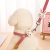 Hundhalsar Leases Rabbit Doll Harness and Leash Set Chest Rem Trap Traction Rope Vest Valp Små tillbehör Petförsörjning Fransk bulldogg Z0609